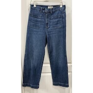 MADEWELL Perfect Vintage Wide Leg Jeans Women’s 29 Blue Patch Pocket High Rise